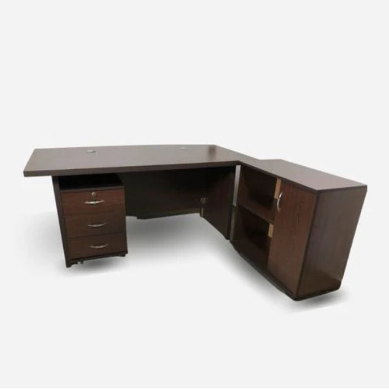ENSEMBLE BUREAU AVEC RETOUR ET CAISSON