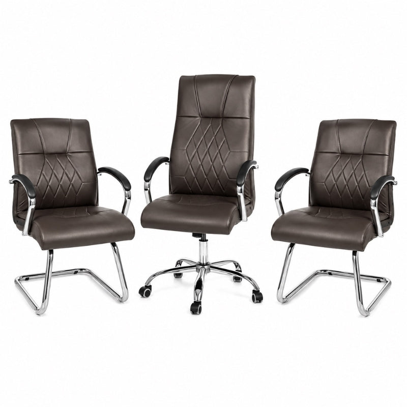 Pack chromé 3 chaises