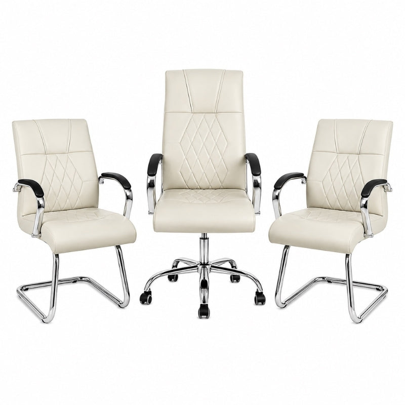 Pack chromé 3 chaises
