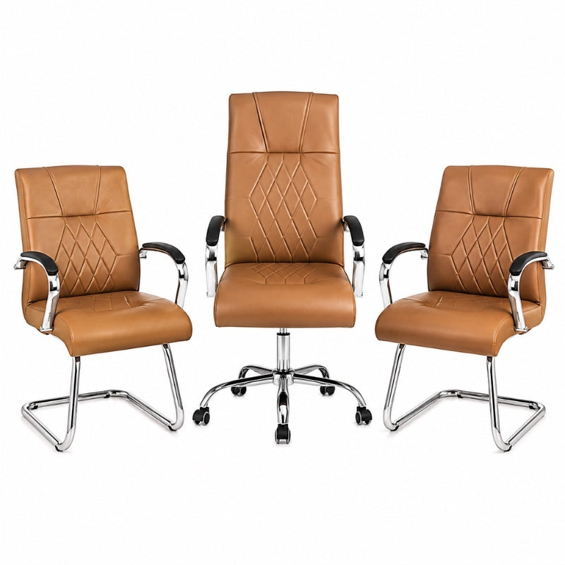 Pack chromé 3 chaises